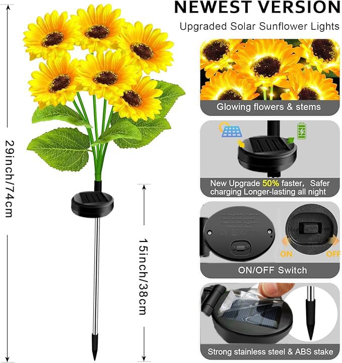 🌻Special Summer Sale 49% OFF - 🌞Solar LED Sunflower Garden Lights