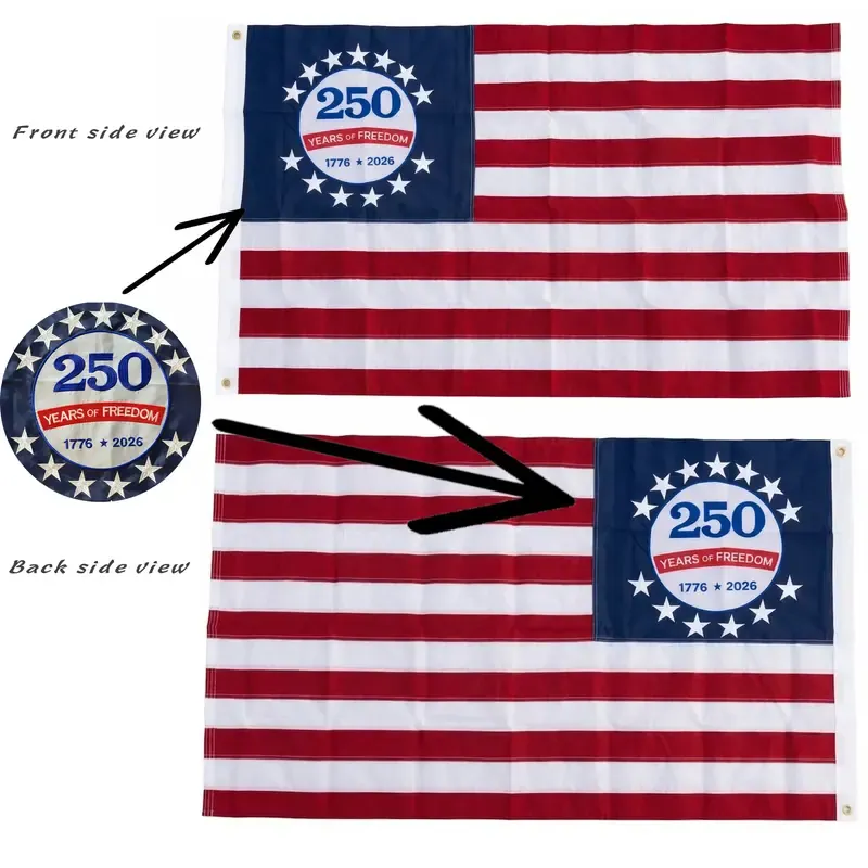 🔥Last Day: 49% OFF🔥 250th Anniversary USA Commemorative Flag (3x5 Ft),Double-Sided Embroidered 🇺🇸✨