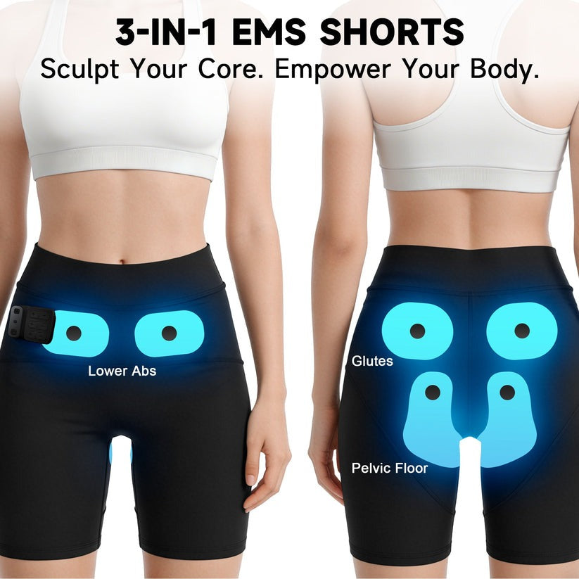 INIA CURVIFY 3-in-1 Toning Shorts for Women – Hips, Thigh and Core Areas Support with 4 Modes & Wireless Controller