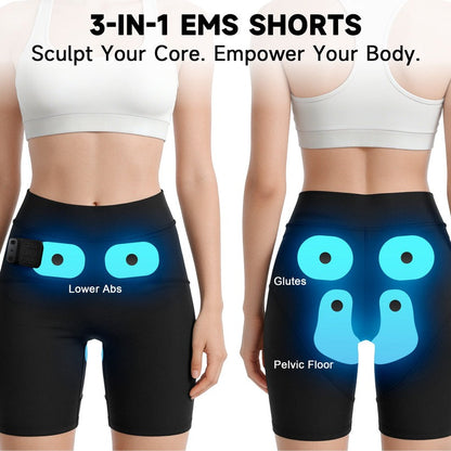 INIA CURVIFY 3-in-1 Toning Shorts for Women – Hips, Thigh and Core Areas Support with 4 Modes & Wireless Controller