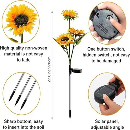 🌻Special Summer Sale 49% OFF - 🌞Solar LED Sunflower Garden Lights