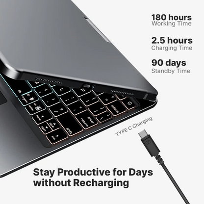 Rotate Pro™ Wireless Keyboard Case for Ipad
