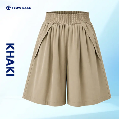 FlowEase - Cooling Stretch Knee-Length Shorts for Women
