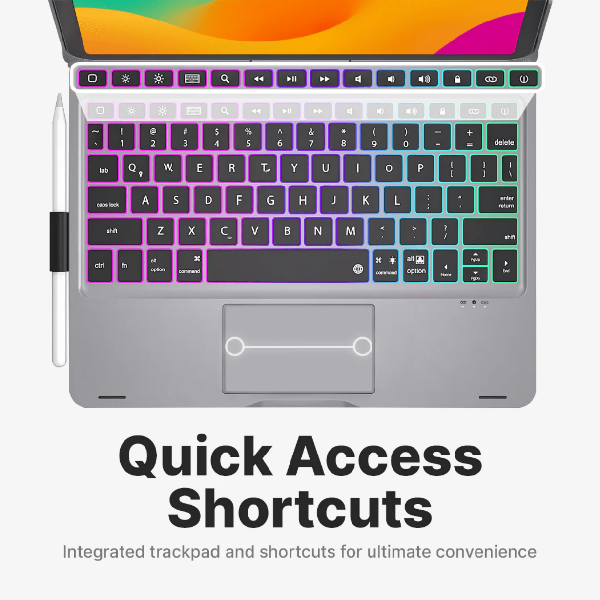 Rotate Pro™ Wireless Keyboard Case for Ipad